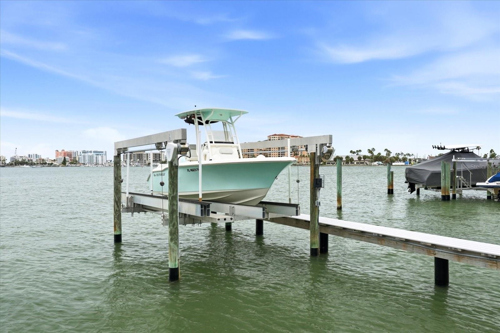 Boat Slip with 10,000 lb lift included!