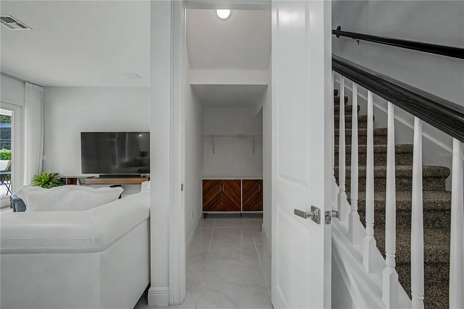 Storage under the stairs