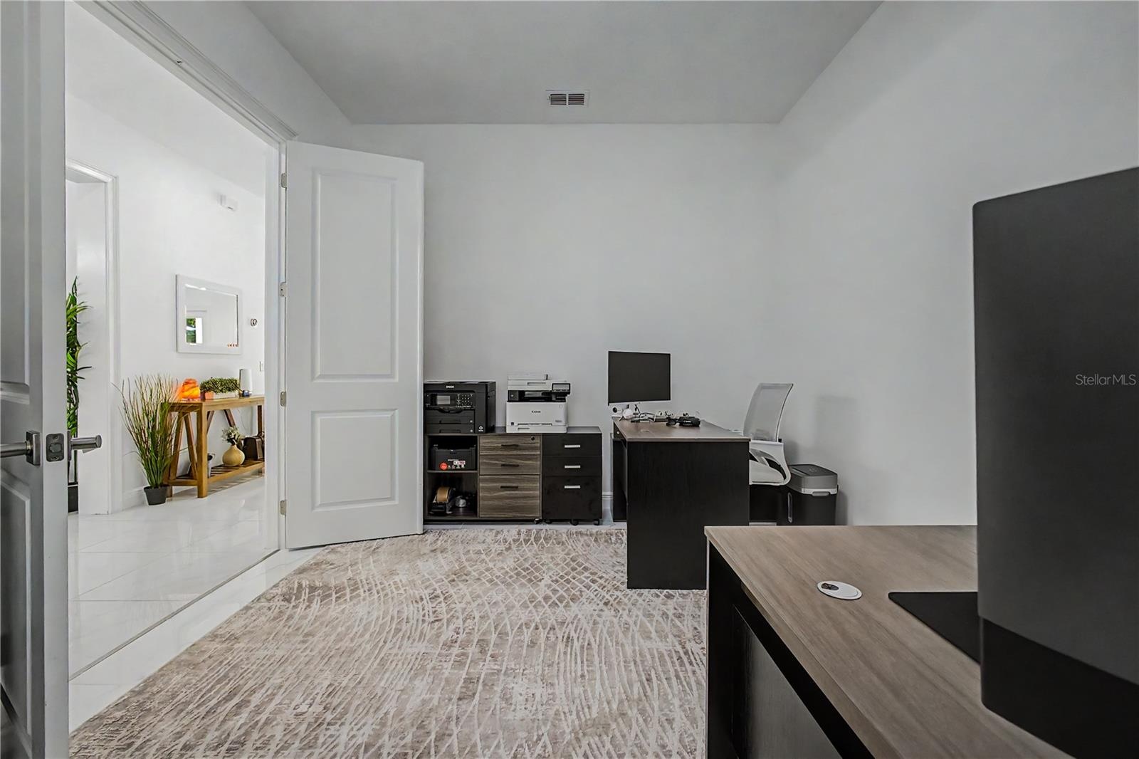 Office - first floor with french doors