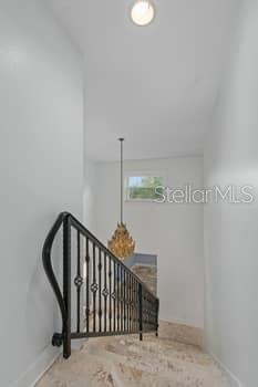 stairs and foyer chandelier
