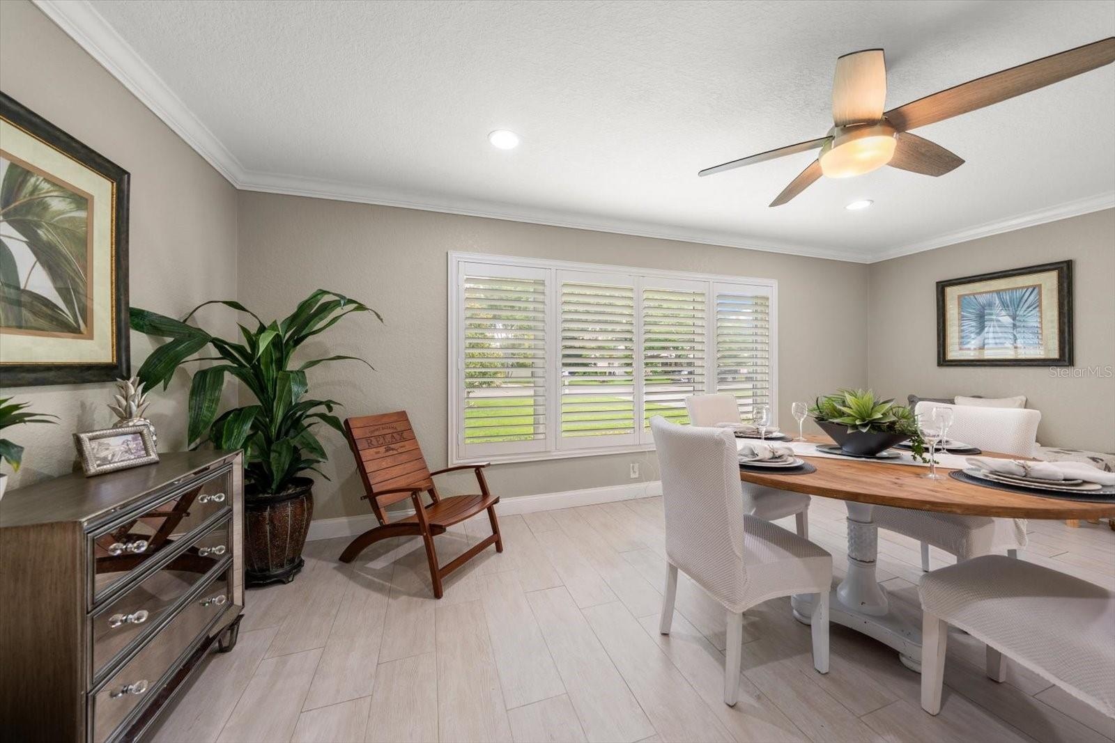 Dining room area is spacious and offers flexibility in floorplan usage.