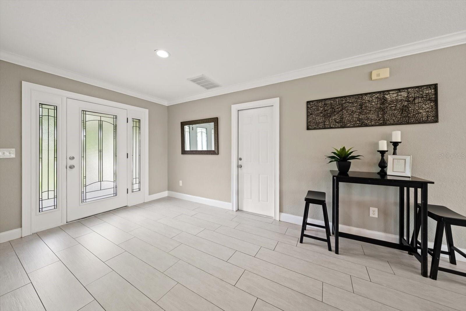 Spacious foyer area.