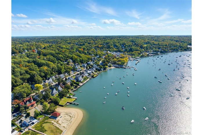 Protected Northport Harbor waterfront with private dock,  and direct access to the Long Island Sound.