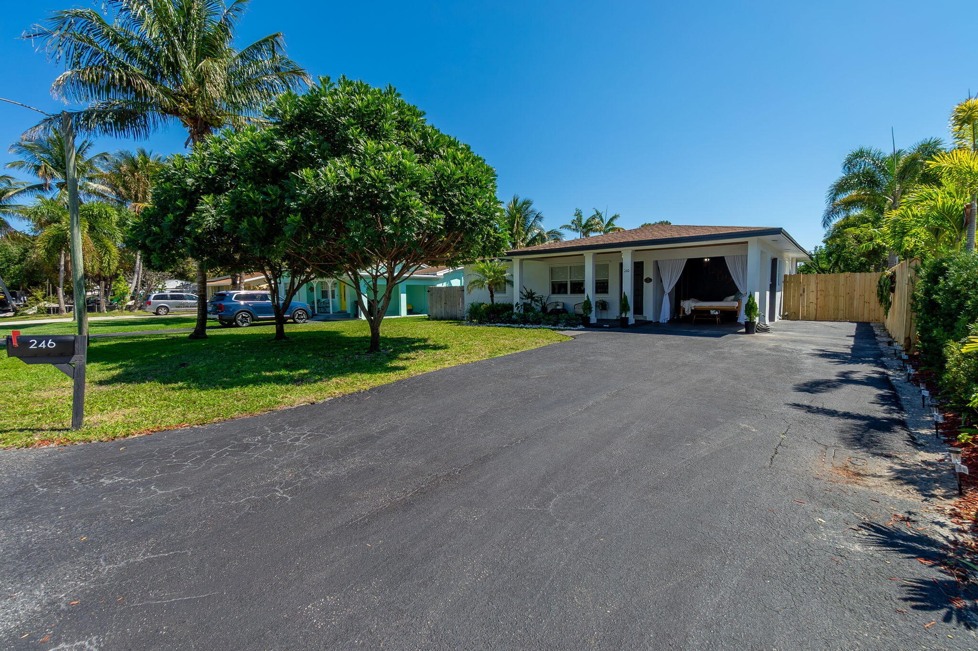 elongated driveway