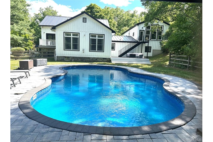very private pool setting