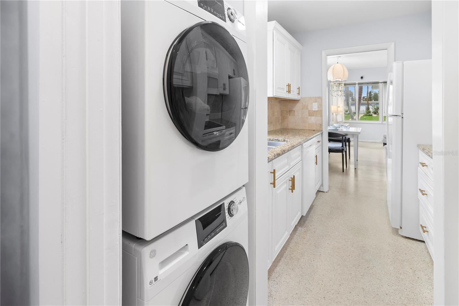 Laundry room and kitchen