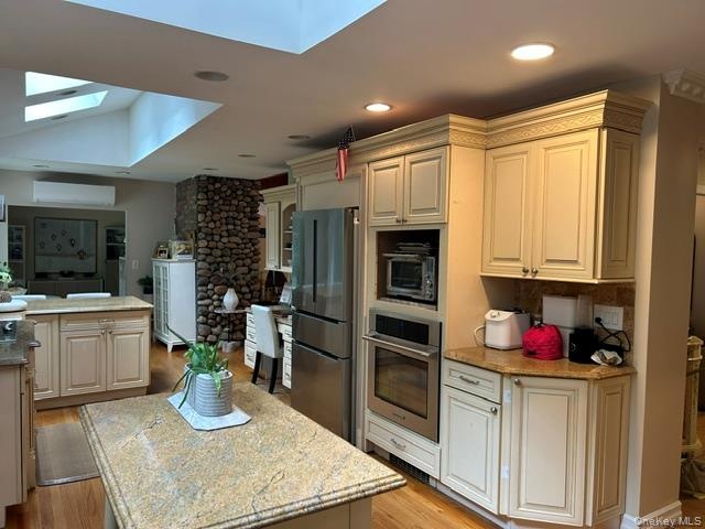 Skylights light the room with warmth