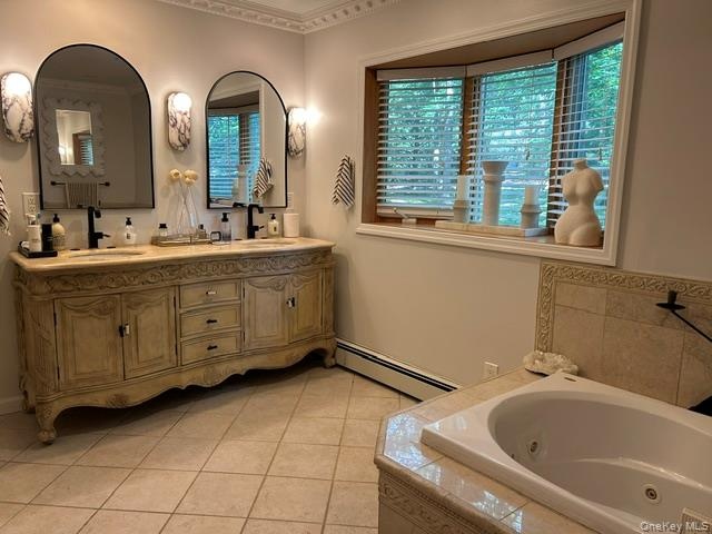 The main bathroom was designed to be a personal spa