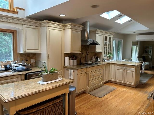 There is ample room for preparing your meals and entertaining