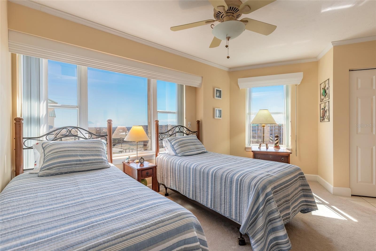 Guest bedroom 1 with views of the lighthouse