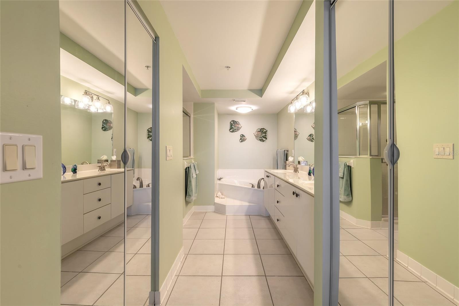 Primary ensuite with walk-in closet