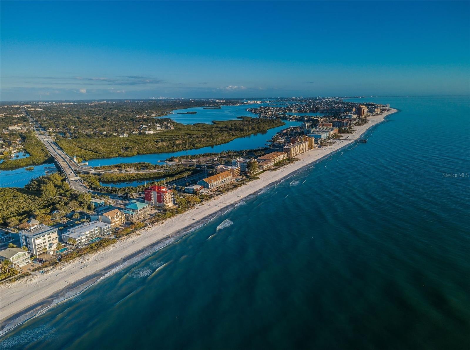 The sugary sands of the beach at Indian Shores