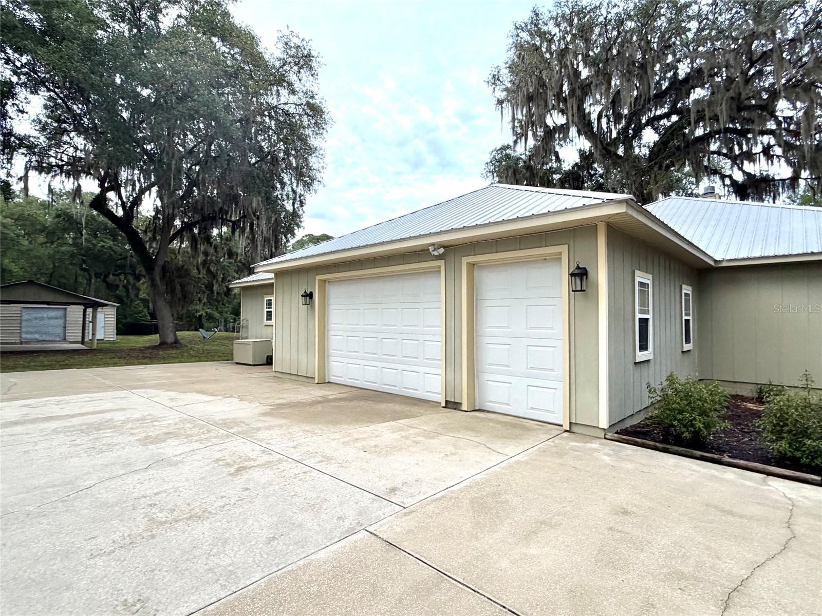 Oversized attached garage