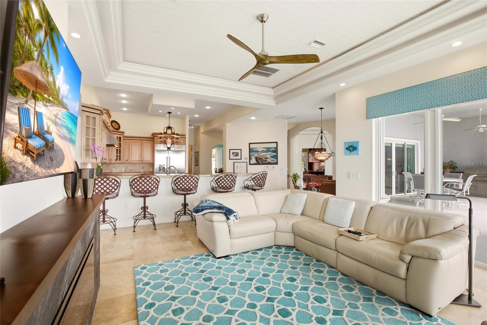 2nd floor family room and kitchen