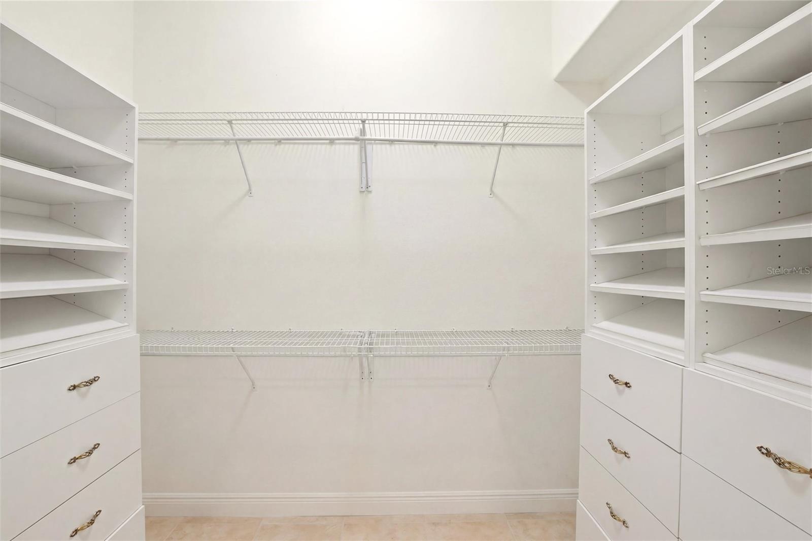 primary suite walk-in closet