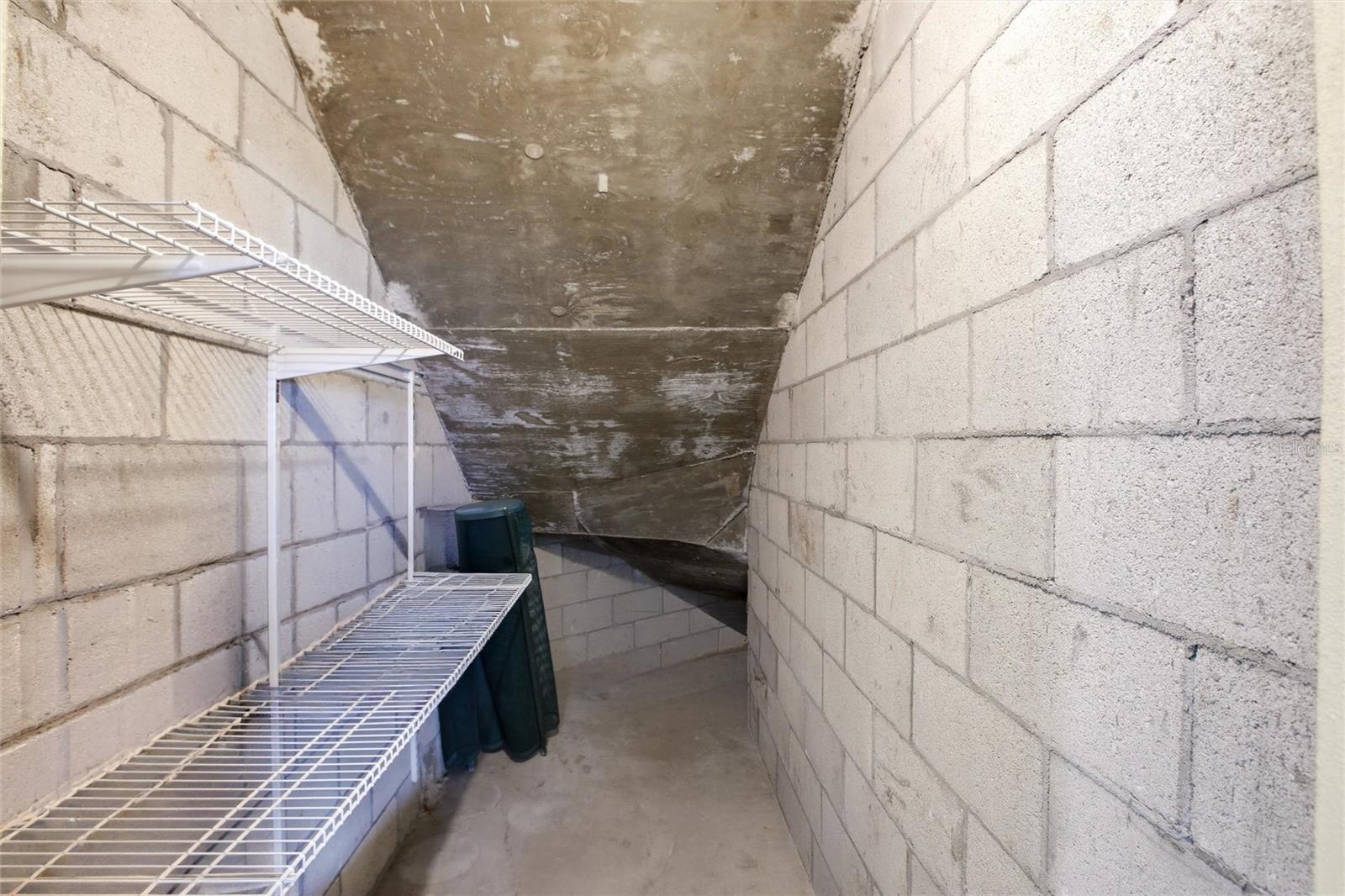 Ground level under stairwell