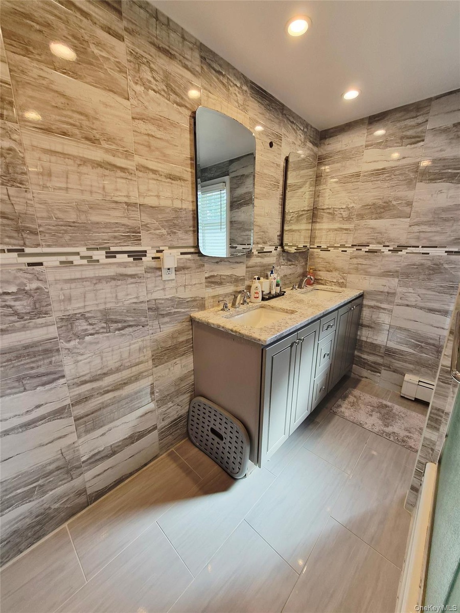Fully Tiled Bathroom