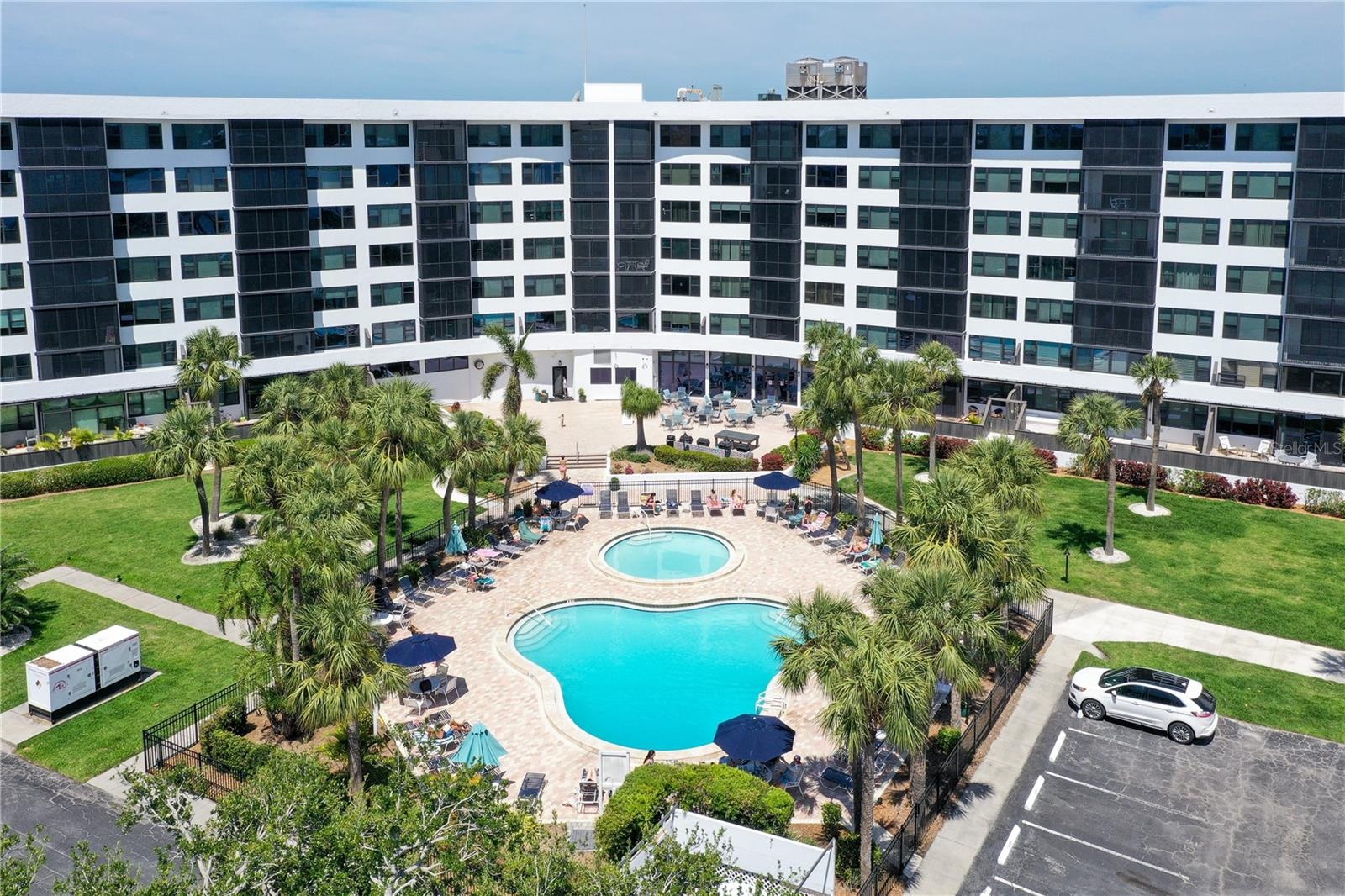 Aerial View of Harbor Towers Pool