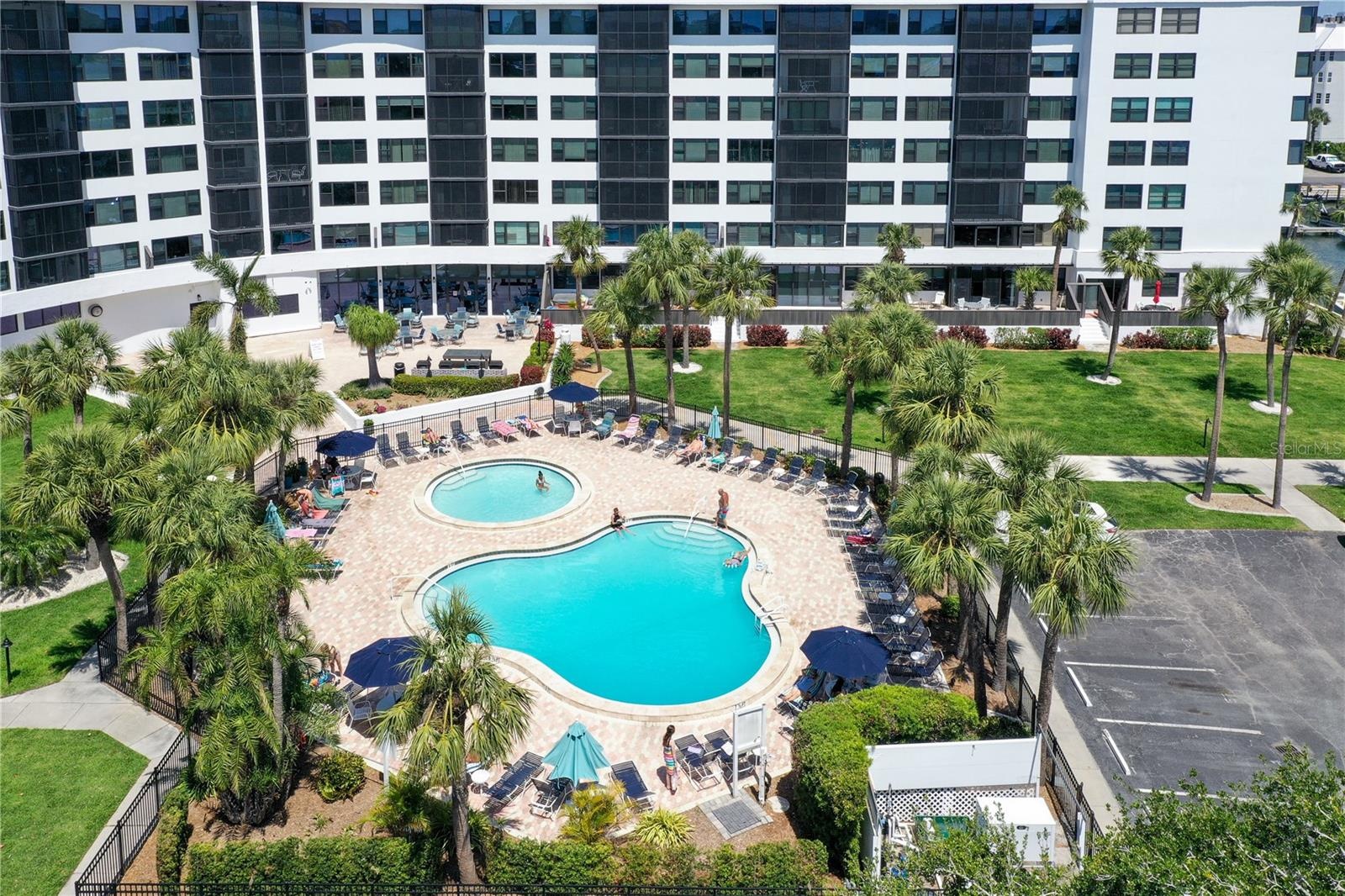 Aerial View of Harbor Towers Pool
