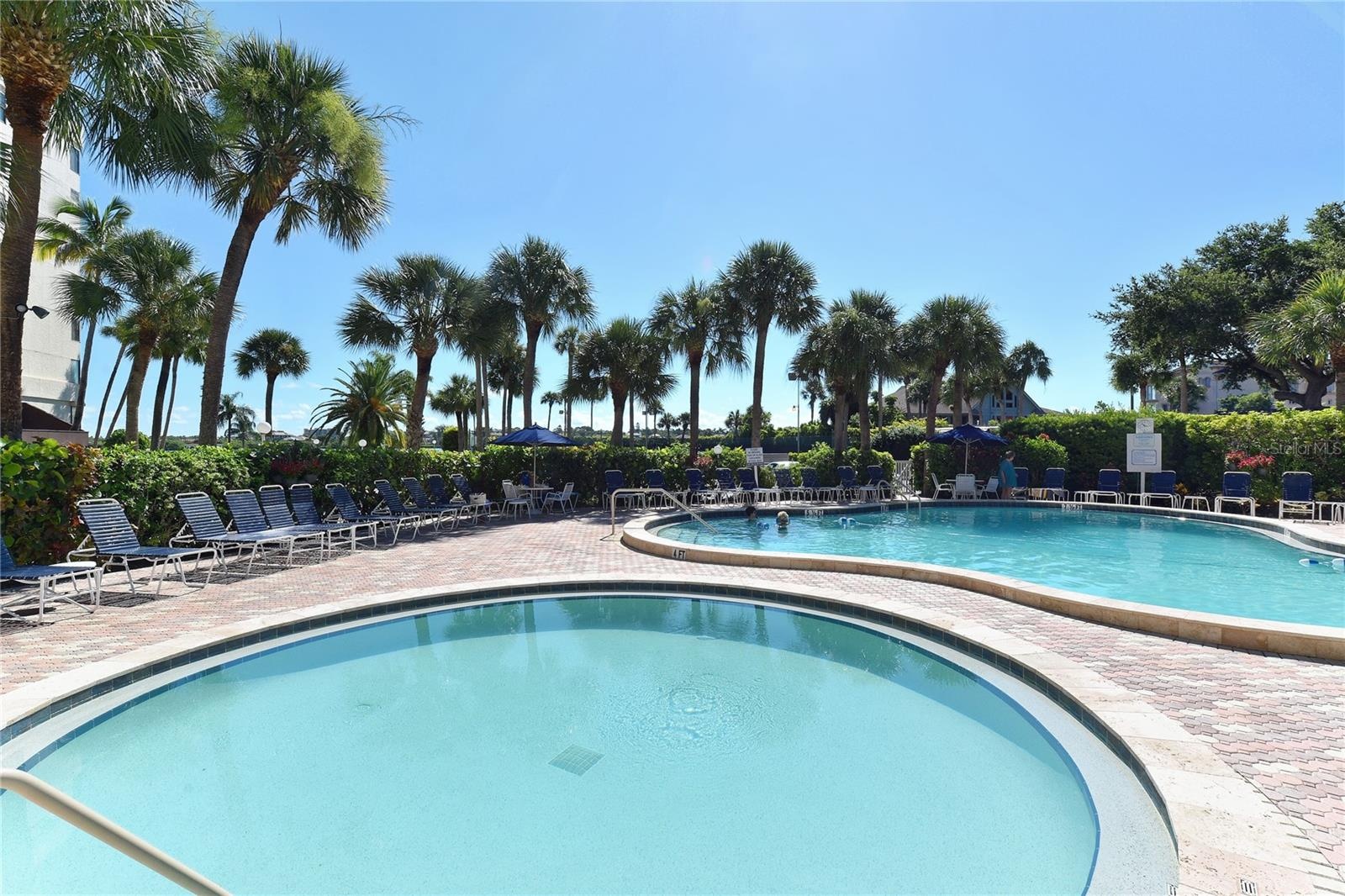 View of both pools