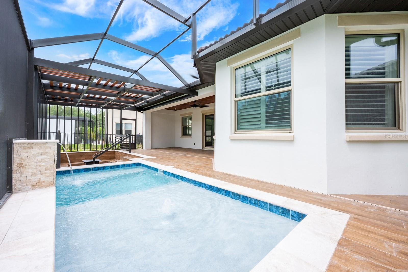 Custom pool and seating area.