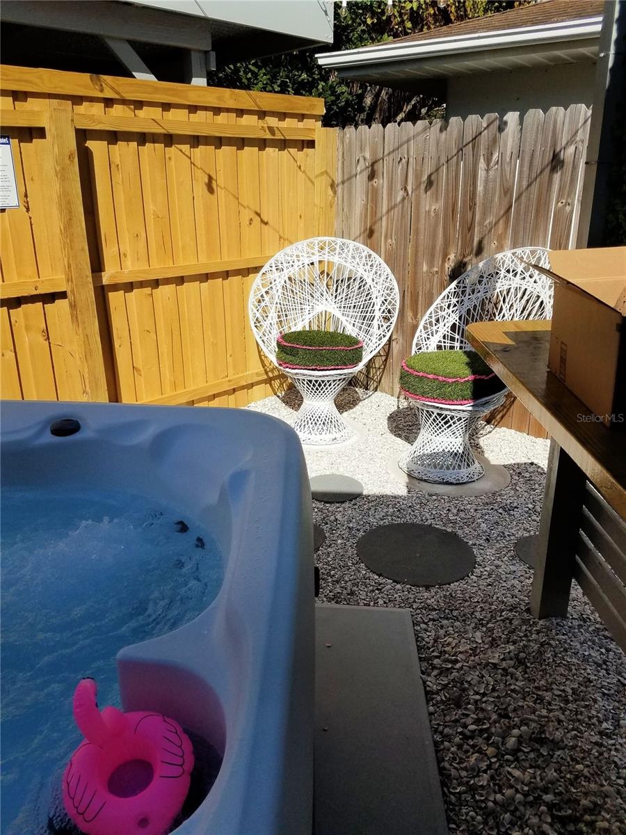 Hot tub area.