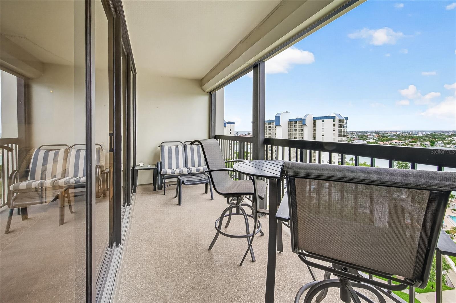 This is the perfect spot for morning coffee or an evening cocktail