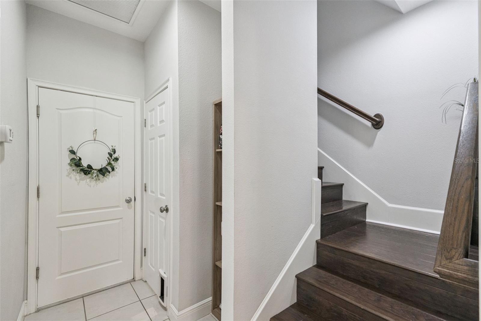 Ground floor with wooden stairs