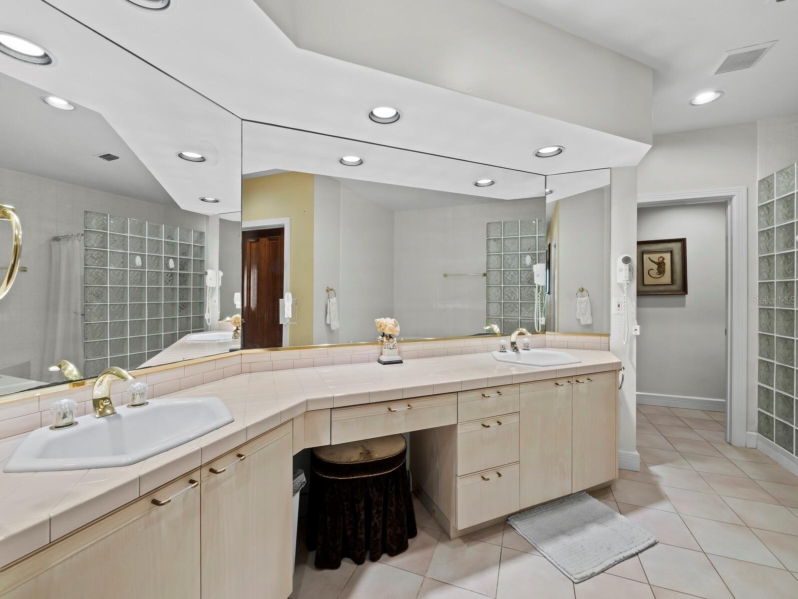 The ensuite to the primary bedroom