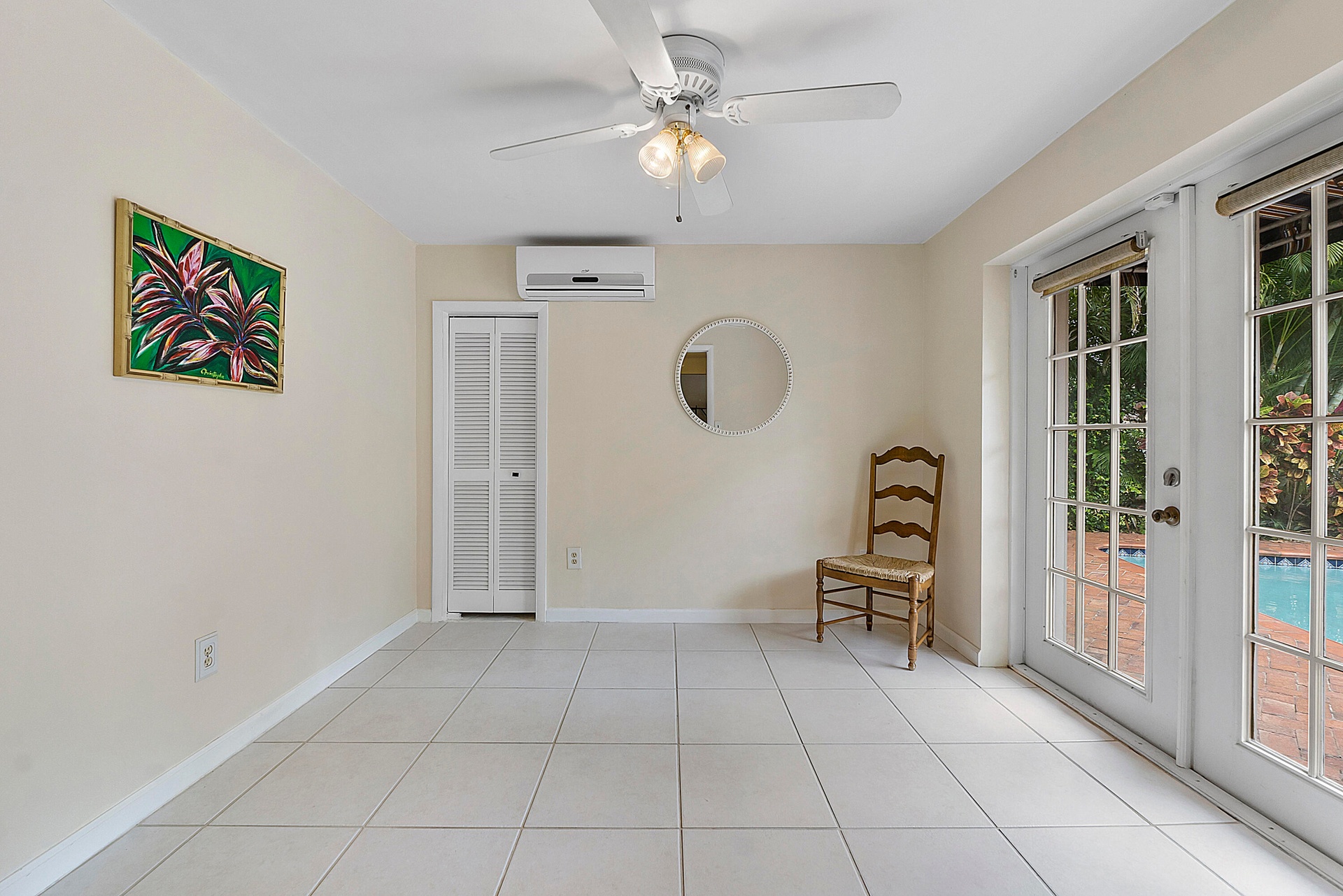 3rd Bedroom/Office with pool view