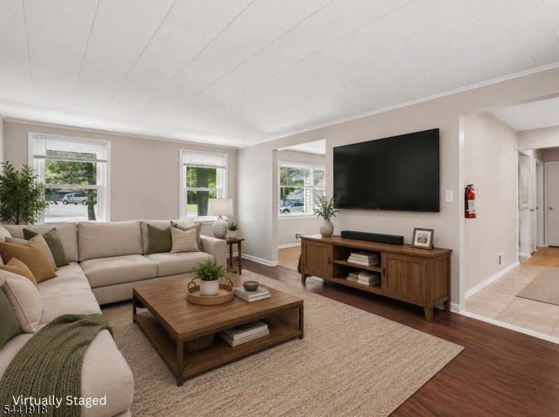 Family Room Virtually Staged
