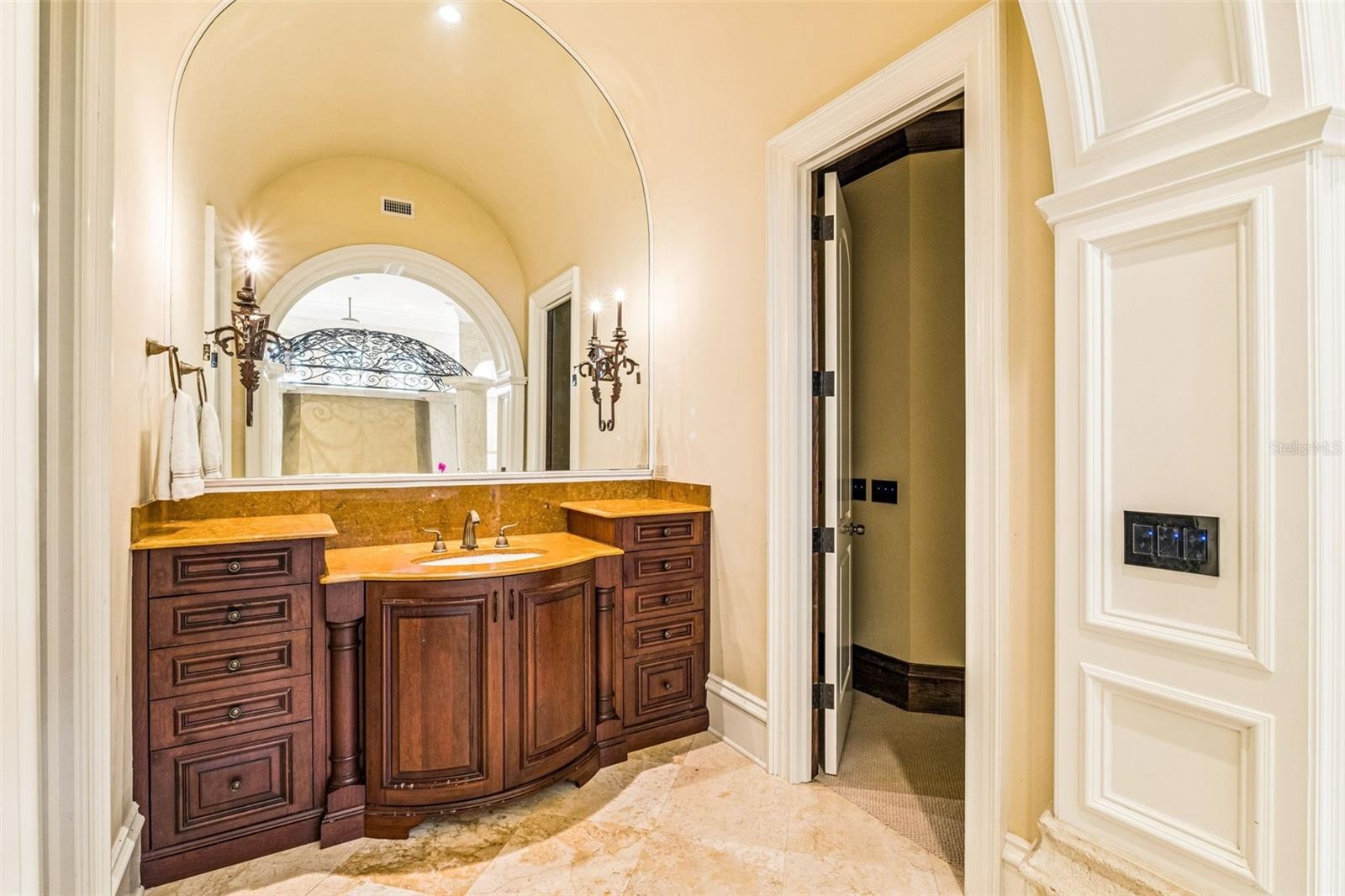 Primary Suite Bathroom with Separate Dual Sink Areas