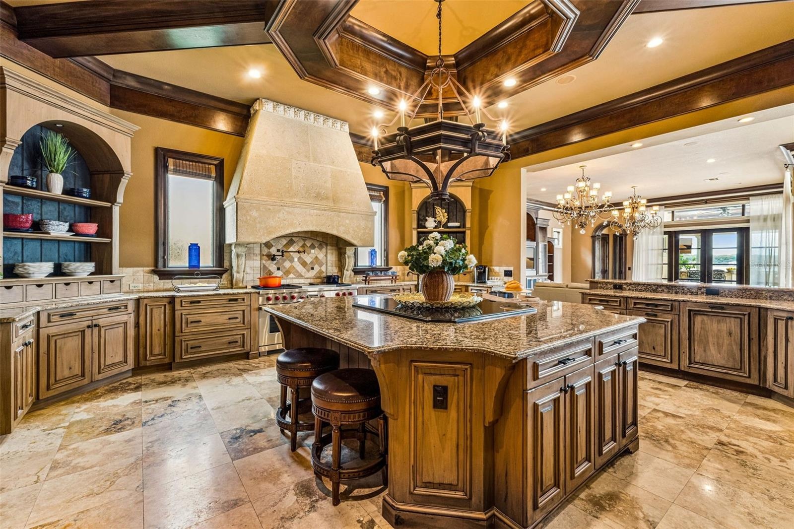 Kitchen with a grand island perfect for hosting & entertaining!