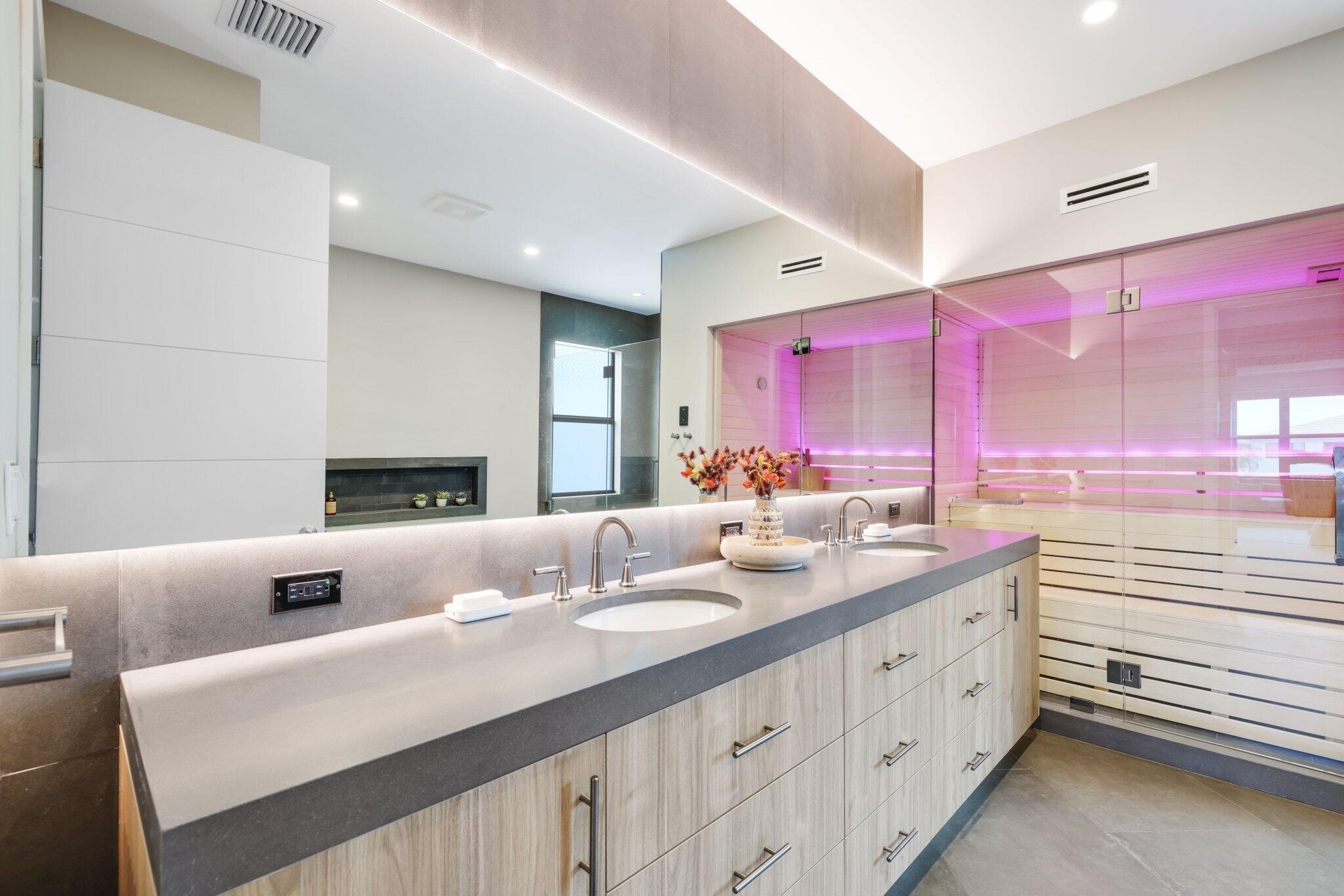 Removed the entire bathroom and replaced it with a custom build.