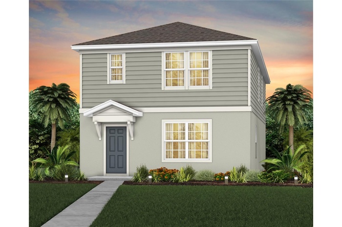 Exterior Design. Artistic rendering for this new construction home. Pictures are for illustrative purposes only. Elevations, colors and options may va