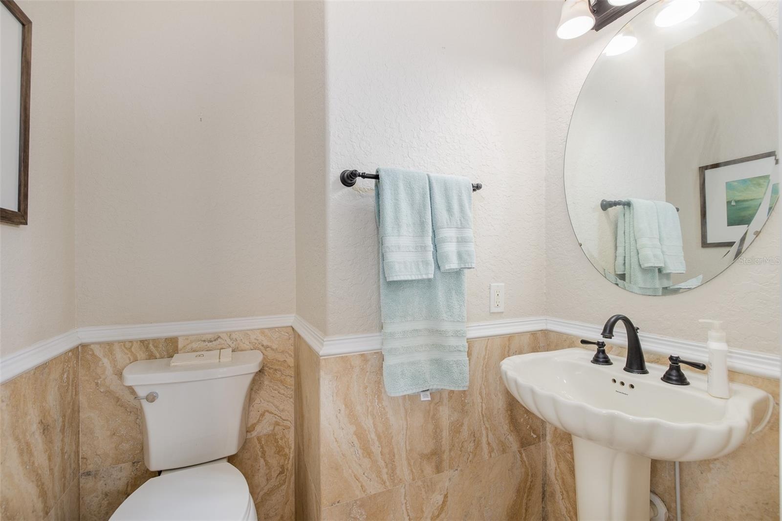 Half bath off great room
