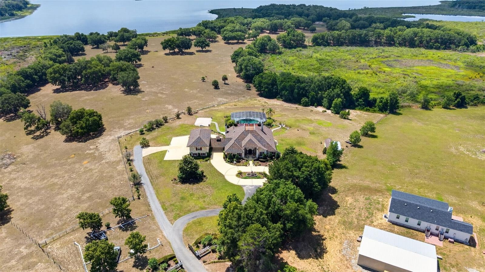 Aerial View of Home and Property