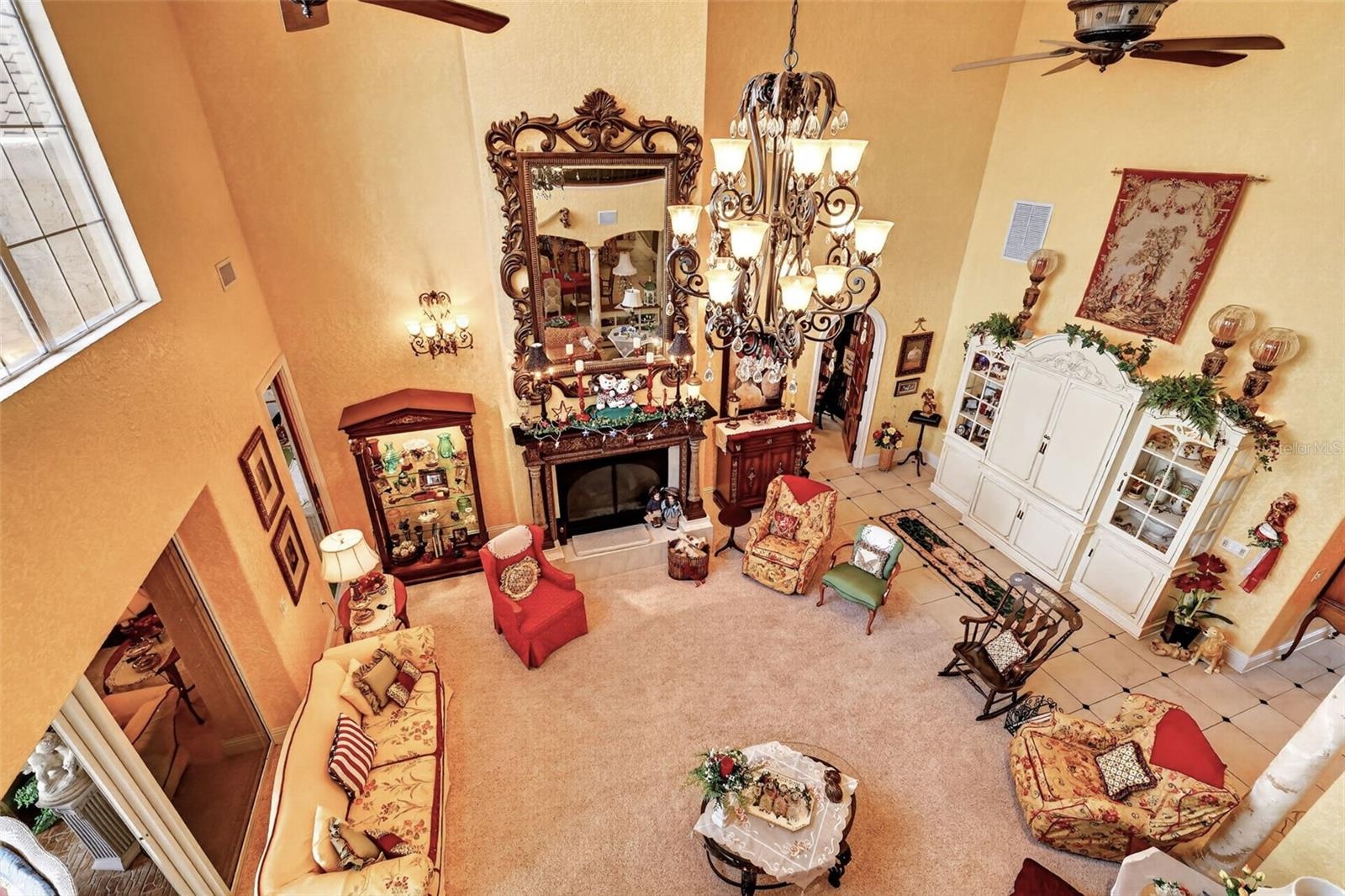 Living Room from Game Room Above