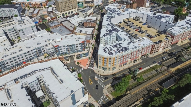 Aerial view of the building