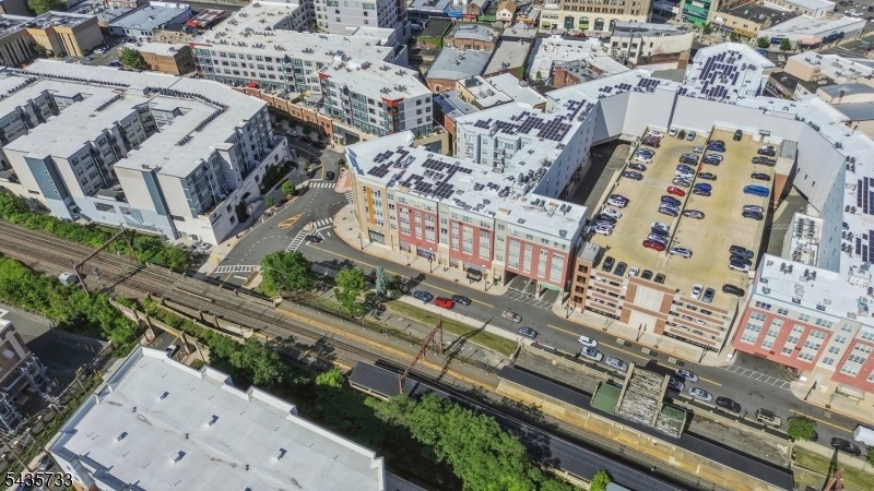 Aerial view of the building