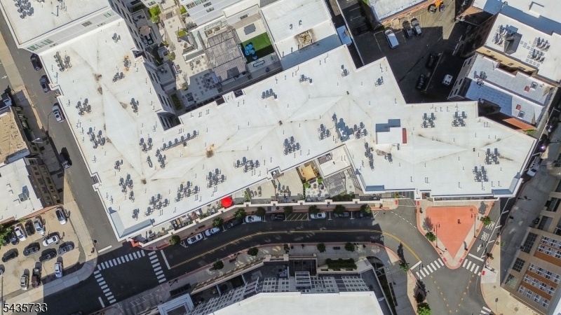 Aerial view of the building