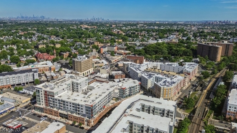 Aerial view of the building