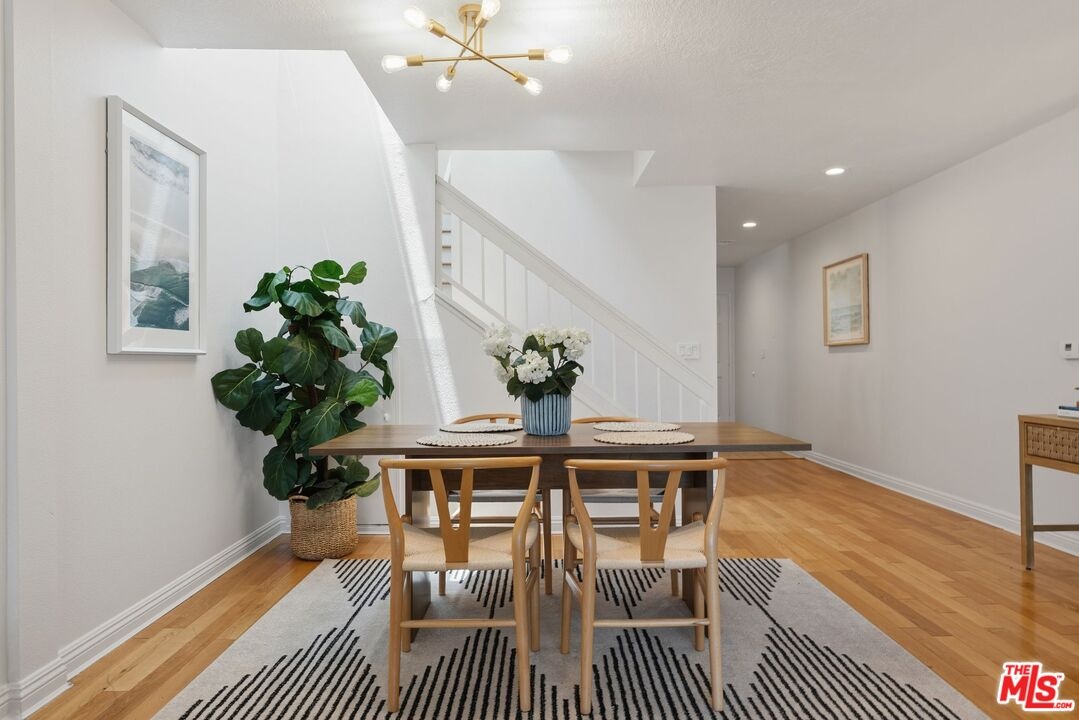 Dining area featuring hardwood