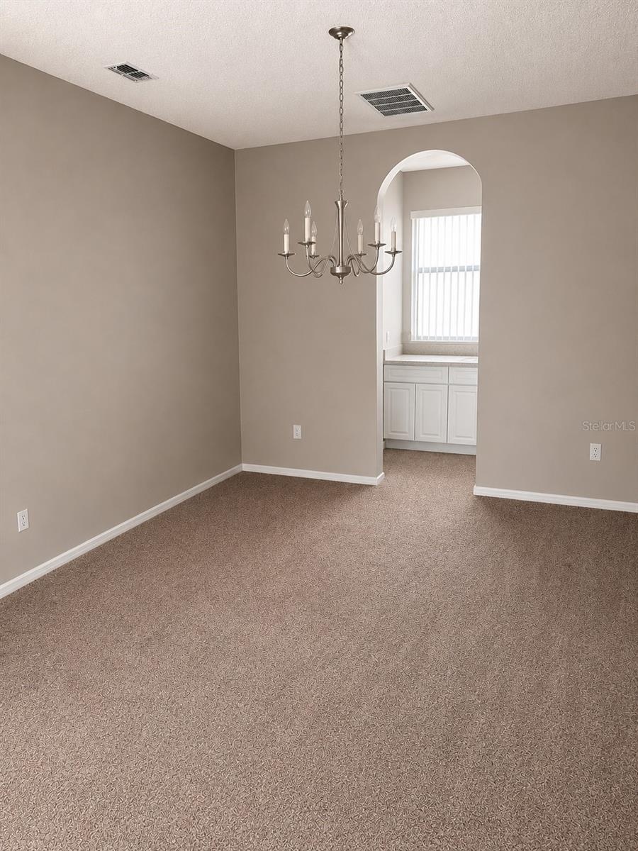 Formal dining without furniture and decor