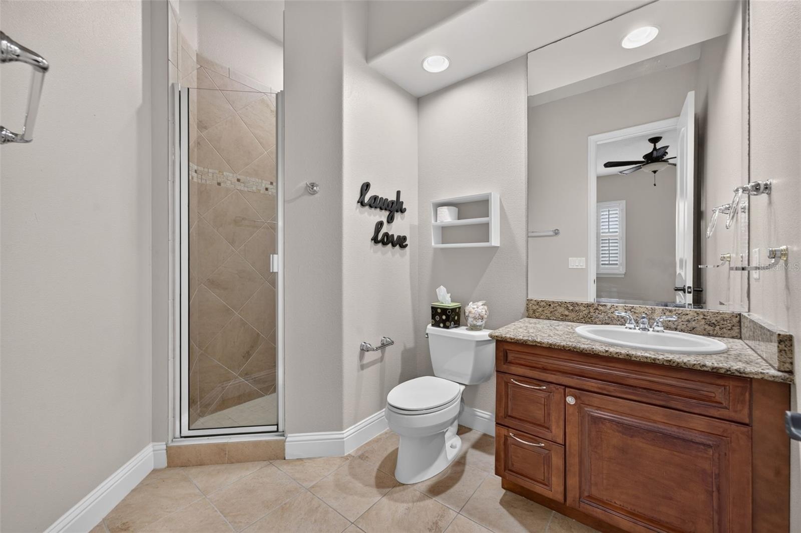 Bedroom 3 en suite featuring a walk-in shower