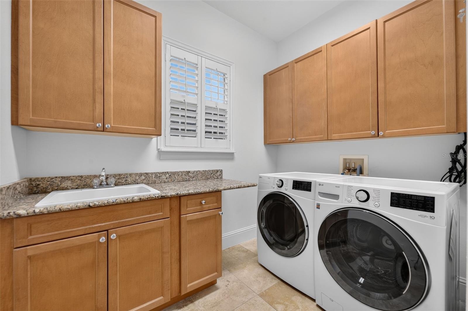 Downstairs laundry room with newer washer & dryer