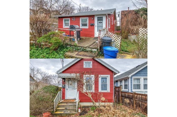 Front of two cottages for sale