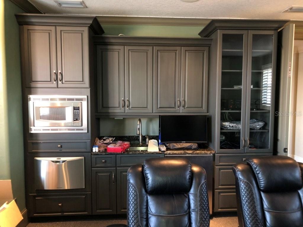 Theater room entertainment center