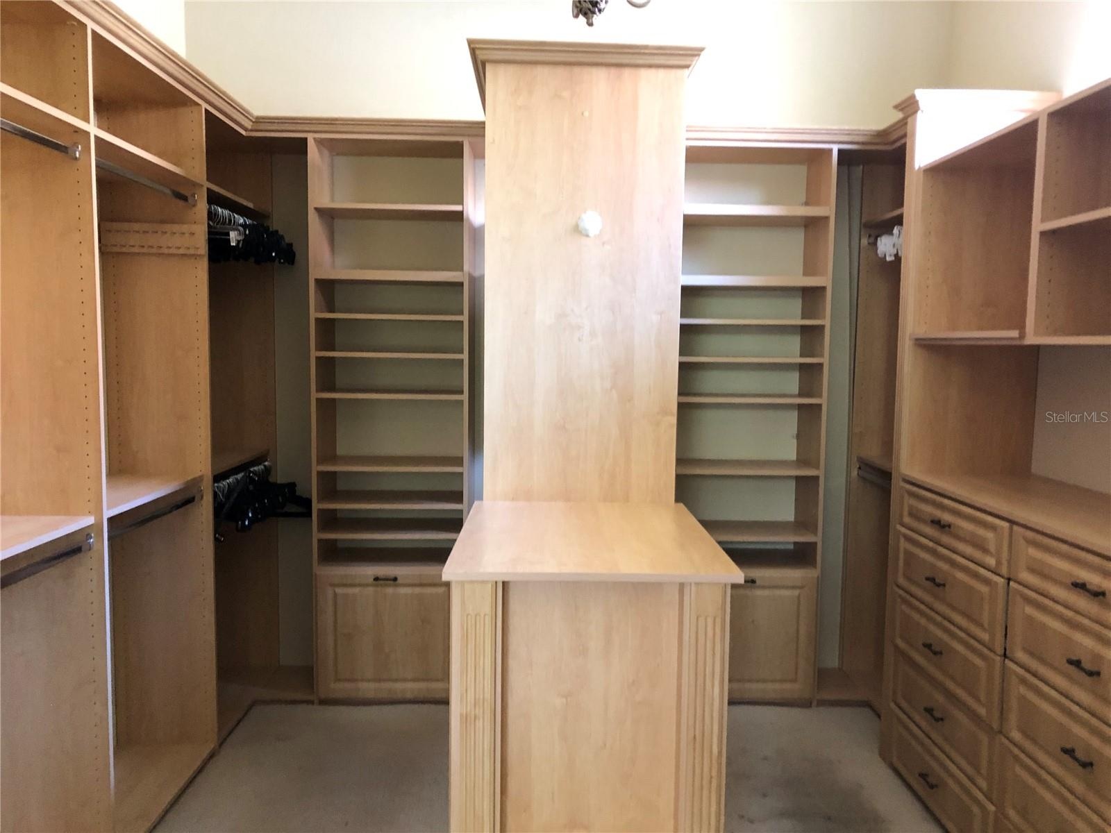Walk-in closet in primary suite
