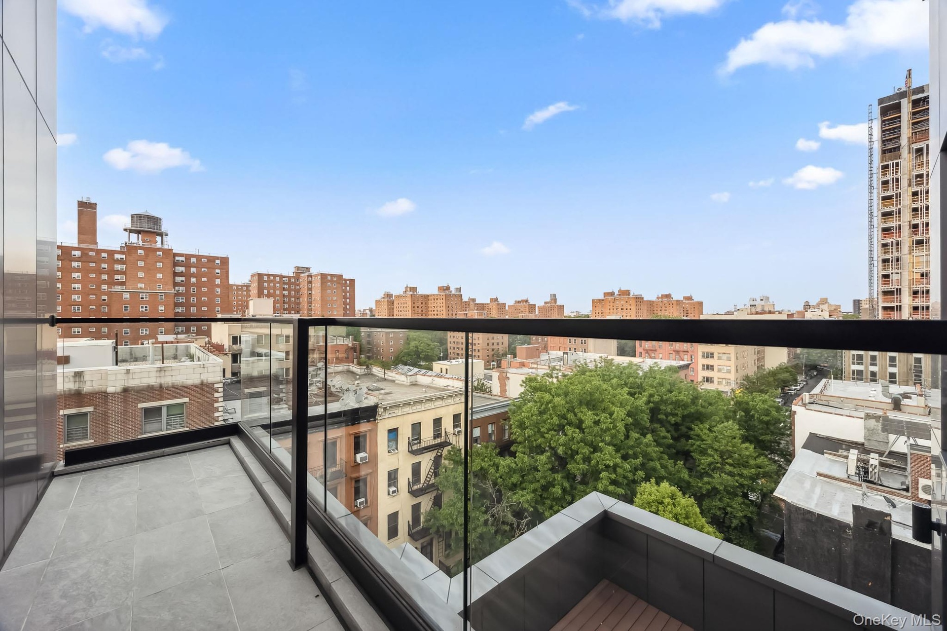 Balcony with a city view